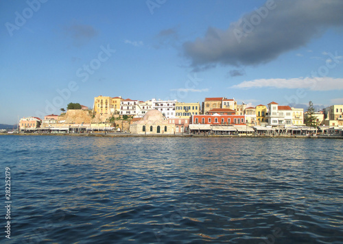 Impressive View of Chania Old Town and the Historic Venetian Port, Crete Island, Greece