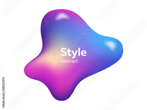 Three dimensional violet, blue abstract element