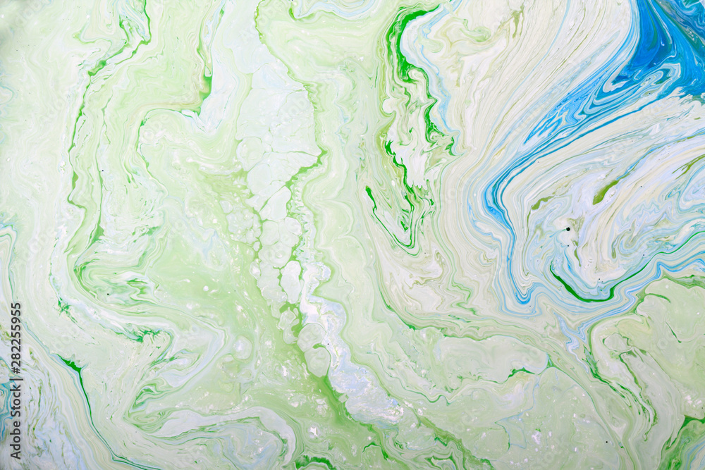 Mixture of acrylic paints Abstract liquid marble texture Fluid art. Deep colour background