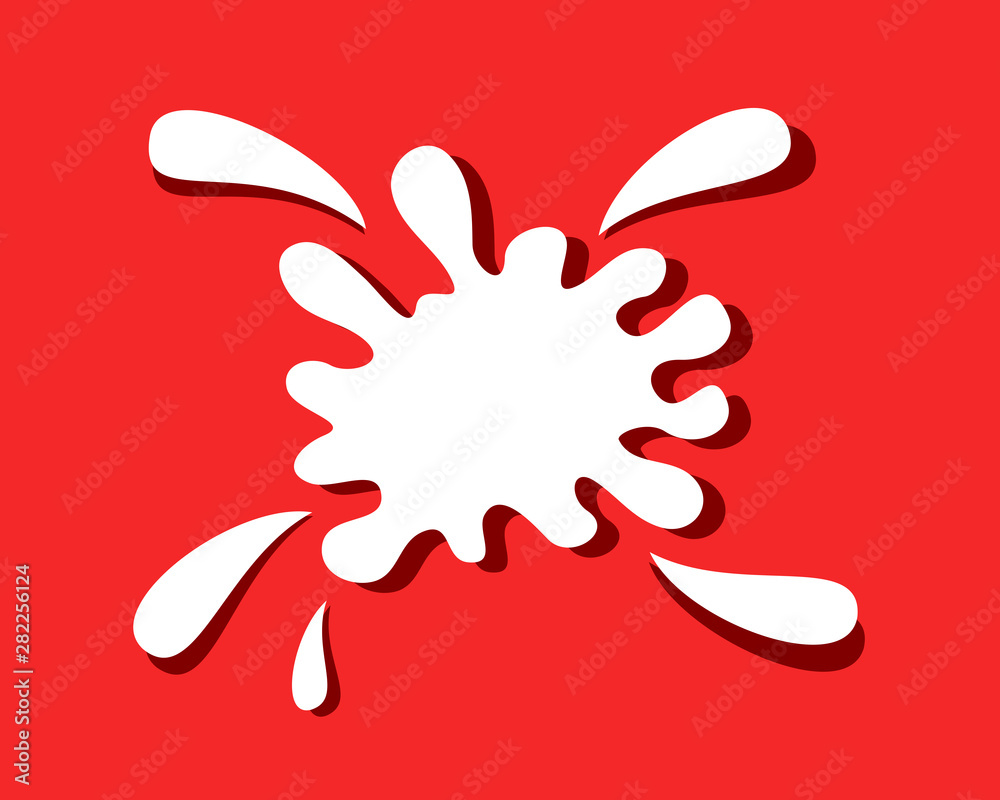 Blot and drops. vector illustration of graphic element on red background Blot and drops. vector illustration of graphic element on red background