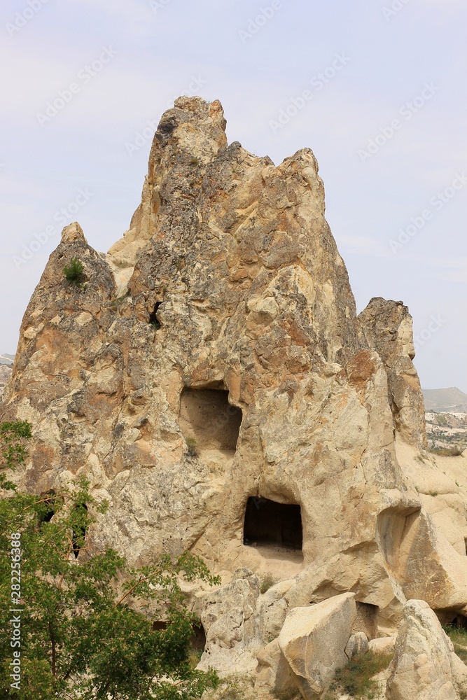 Cappadocia is a region in central Turkey. Magical chimneys in Pashabag (Valley of the Monks) and Goreme Valley.