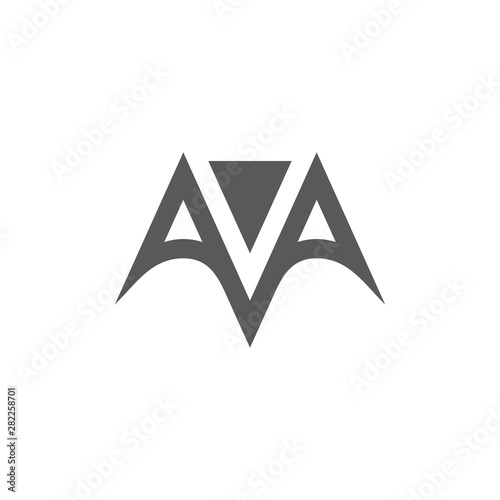 letter ava simple geometric logo vector photo