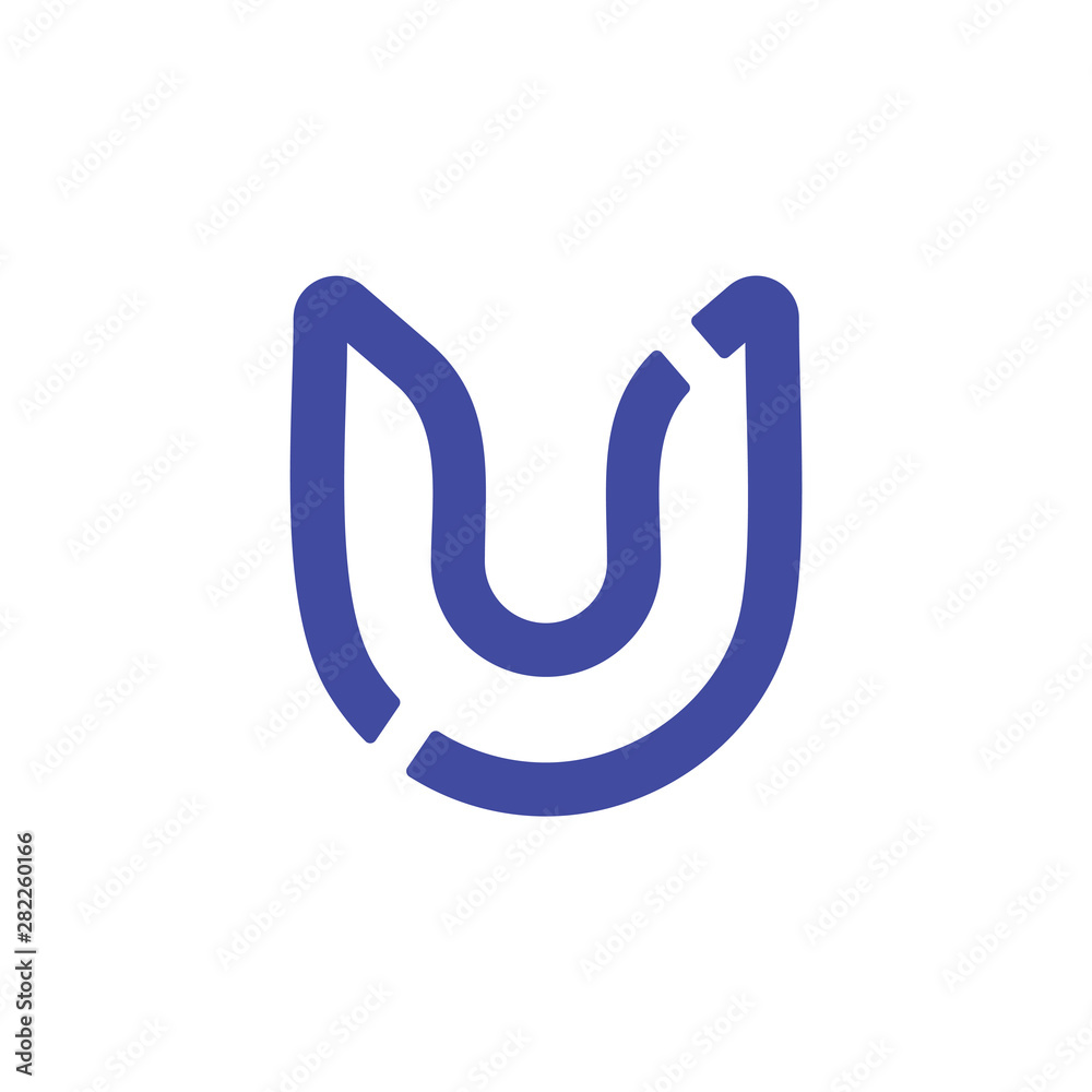 letter u simple curves line logo vector letter u simple curves line logo vector