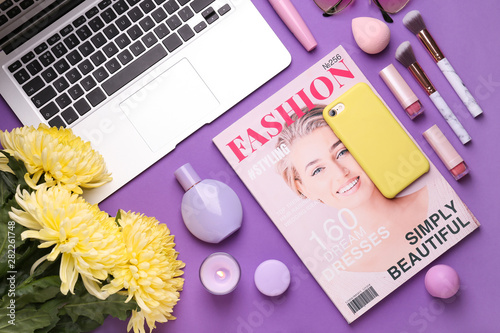Workplace of beauty blogger...
