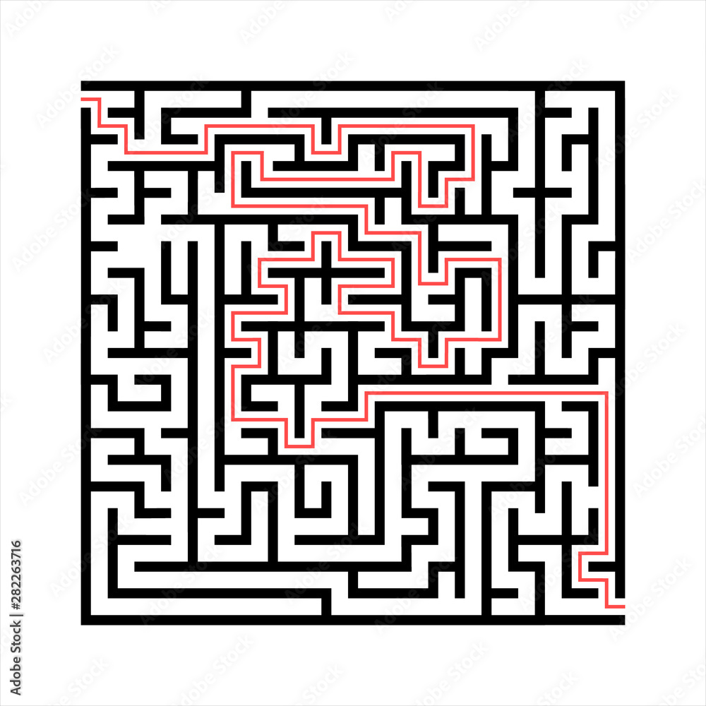 Labyrinth shape design element.
