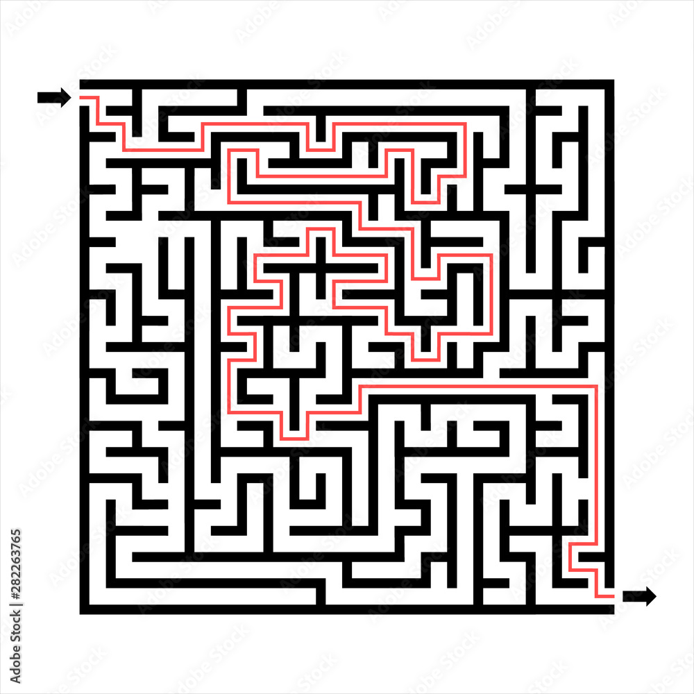 Labyrinth shape design element.