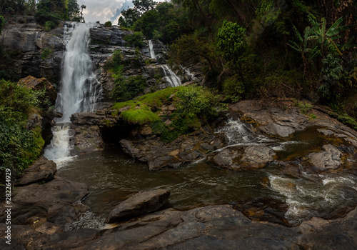 Wachirathan waterfall in Doi Inthanon National Park near Chiang Mai Thailand