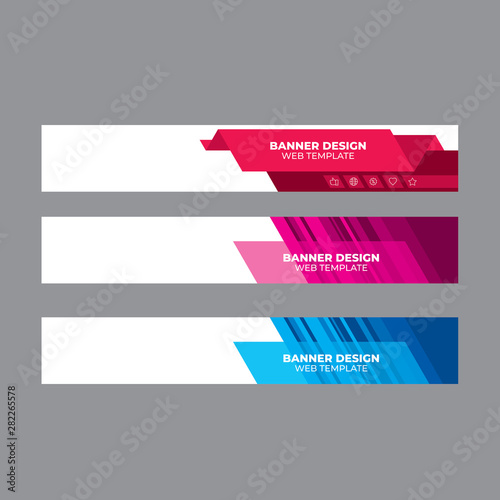 Web banner design, template header for site