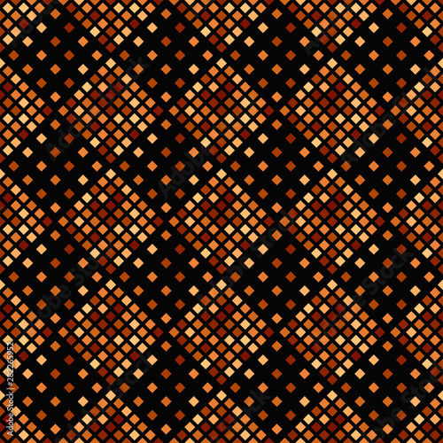 Seamless abstract geometrical diagonal square pattern background - brown vector illustration