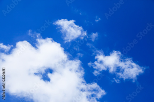 Clouds in the blue sky.