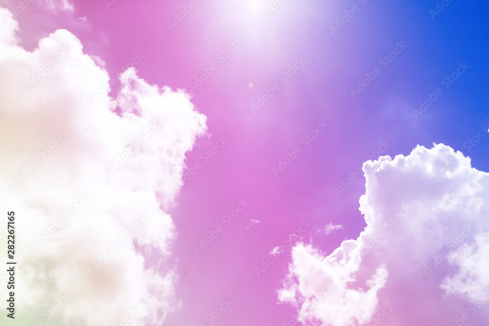 Fototapeta premium Colorful sky with clouds.