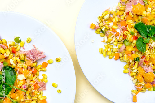 Canvas Print Healthy Ham Hock Summer Salad