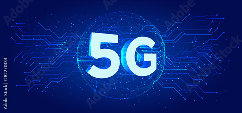 5G network wireless technology vector illustration