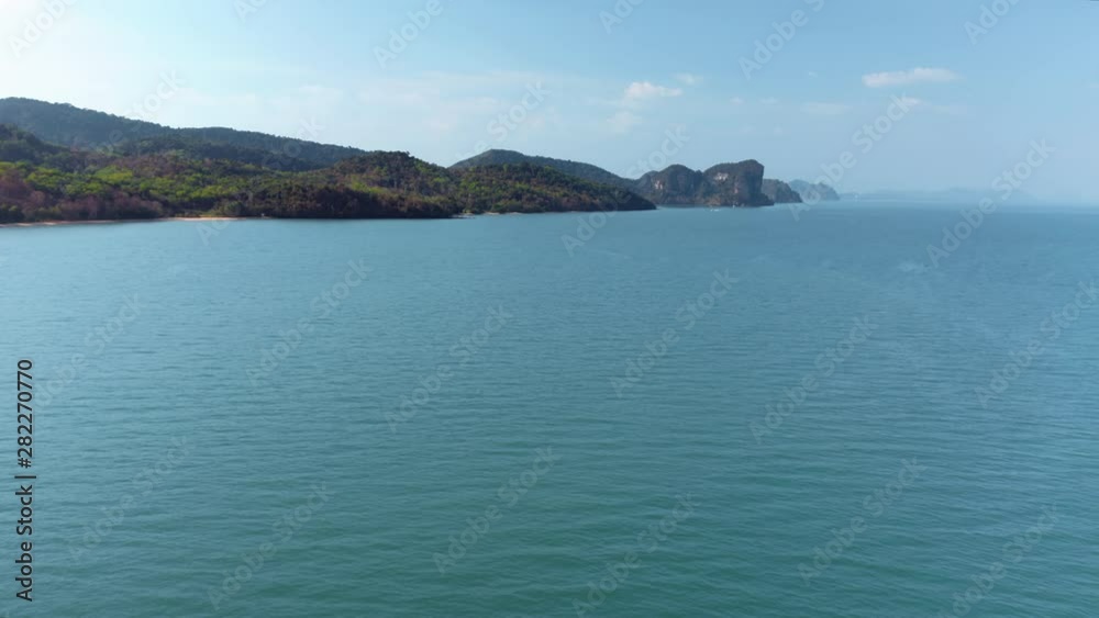 Aerial above sea and coastline and of Koh Yao Noi Island, Thailand Aerial above sea and coastline and of Koh Yao Noi Island, Thailand