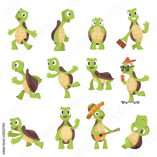 Fotografie, Obraz Cartoon turtles