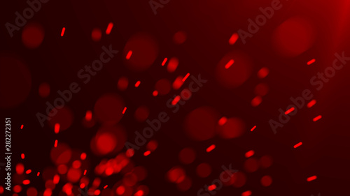 Fire sparks background. Burning red sparks. Fire flying sparks. Blurred bright light. 3D rendering