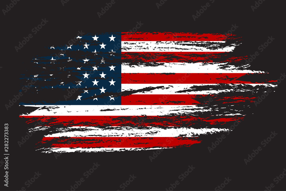 Fototapeta Grunge Flaga USA wewnątrz z grunge tekstur.