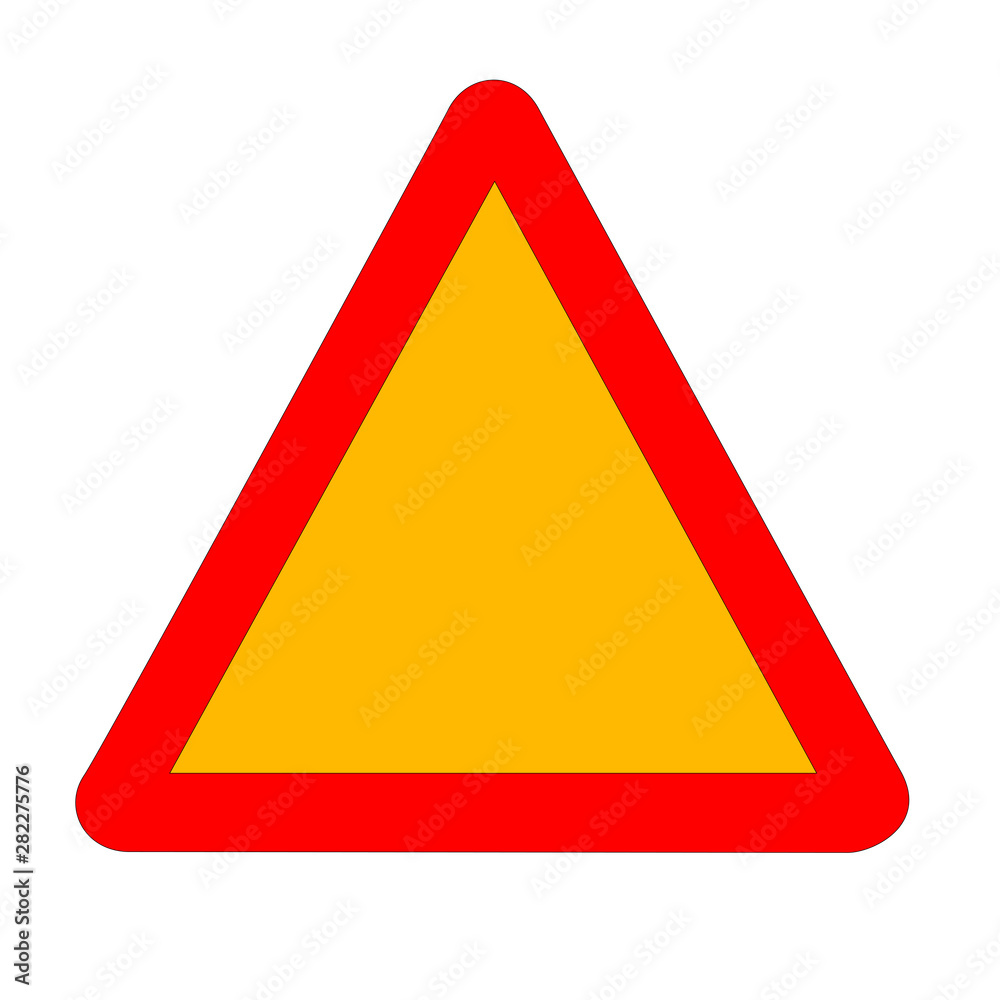 Blank Triabgle Traffic Sign Blank Triabgle Traffic Sign