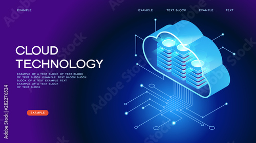 Cloud technology concept banner