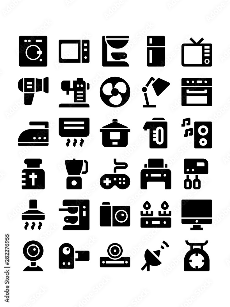 Minimal style icons of laundry