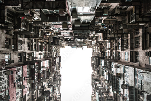 Densely populated housing estate, apartment building, Quarry Bay, Hong Kong Island, Hong Kong, China, Asia photo