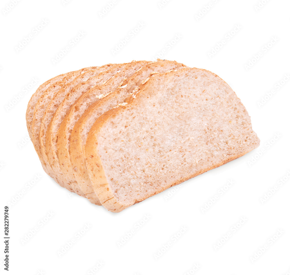 sliced bread isolated on white background sliced bread isolated on white background
