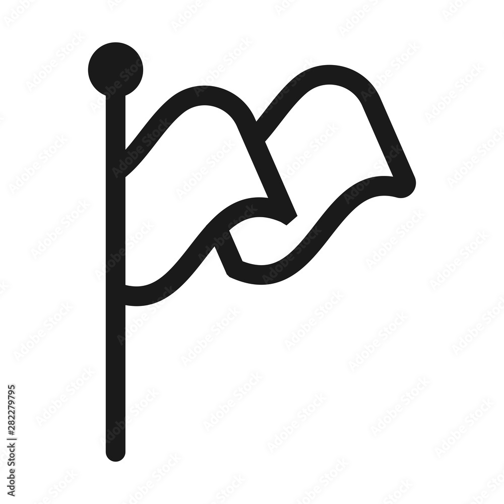 flag - minimal line web icon. simple vector illustration. concept for infographic, website or app. flag - minimal line web icon. simple vector illustration. concept for infographic, website or app.
