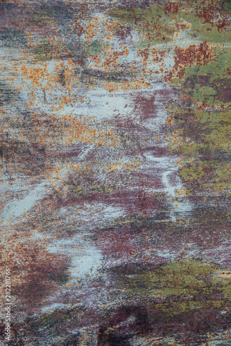 Rusty colored metal with cr...