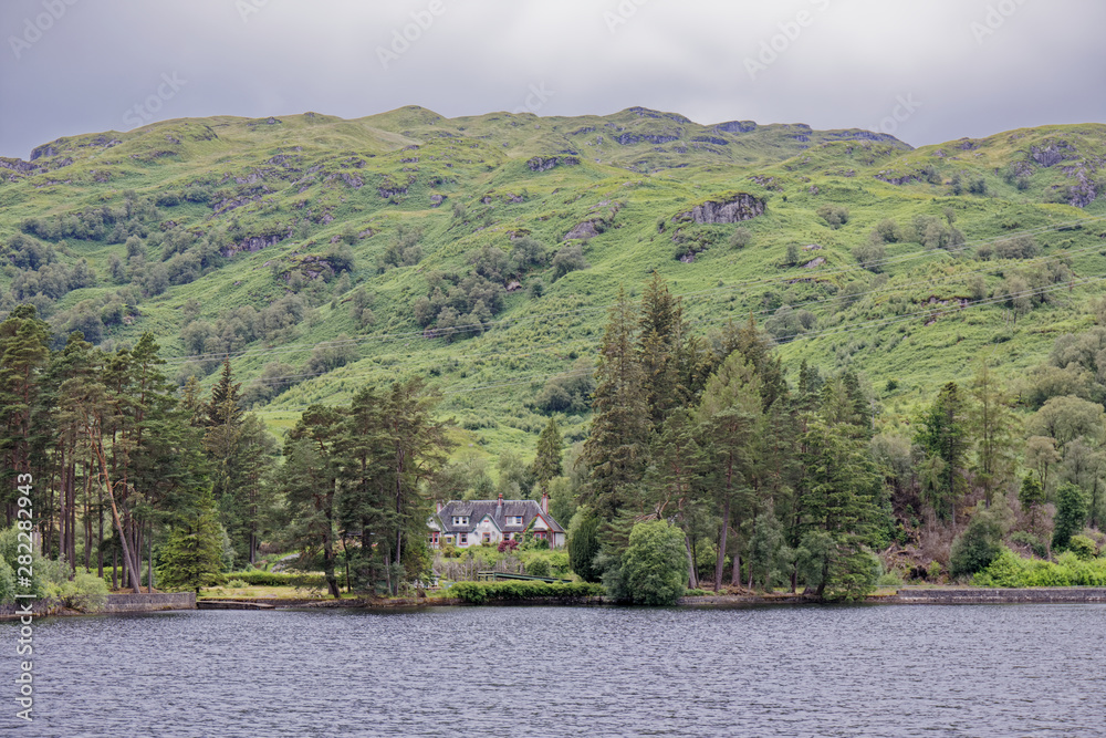House on the Loch Katrine, Loch Lomond & The Trossachs National Park, Scotland, UK