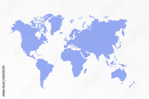Fototapeta Naklejka Na Ścianę i Meble -  map world on pastel blue background