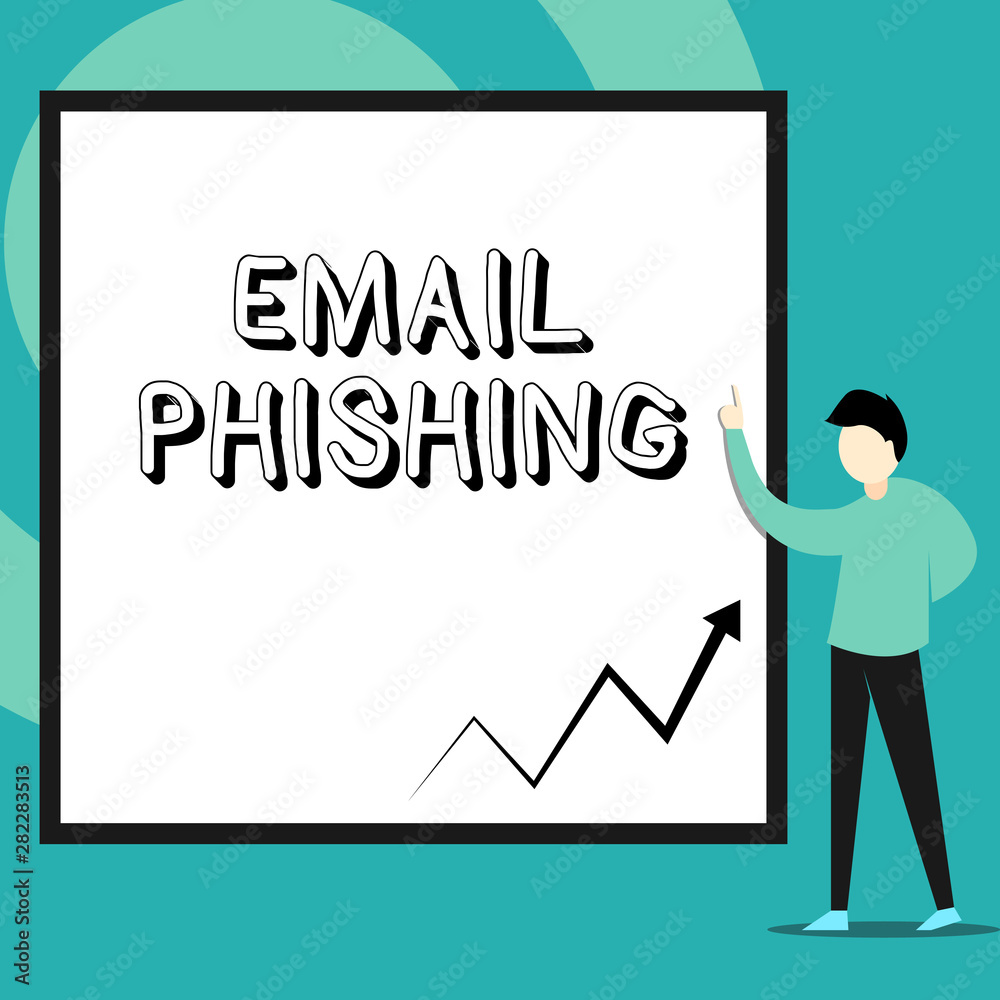 Conceptual hand writing showing Email Phishing. Concept meaning Emails that may link to websites that distribute malware Man standing pointing up blank rectangle Geometric background Conceptual hand writing showing Email Phishing. Concept meaning Emails that may link to websites that distribute malware Man standing pointing up blank rectangle Geometric background