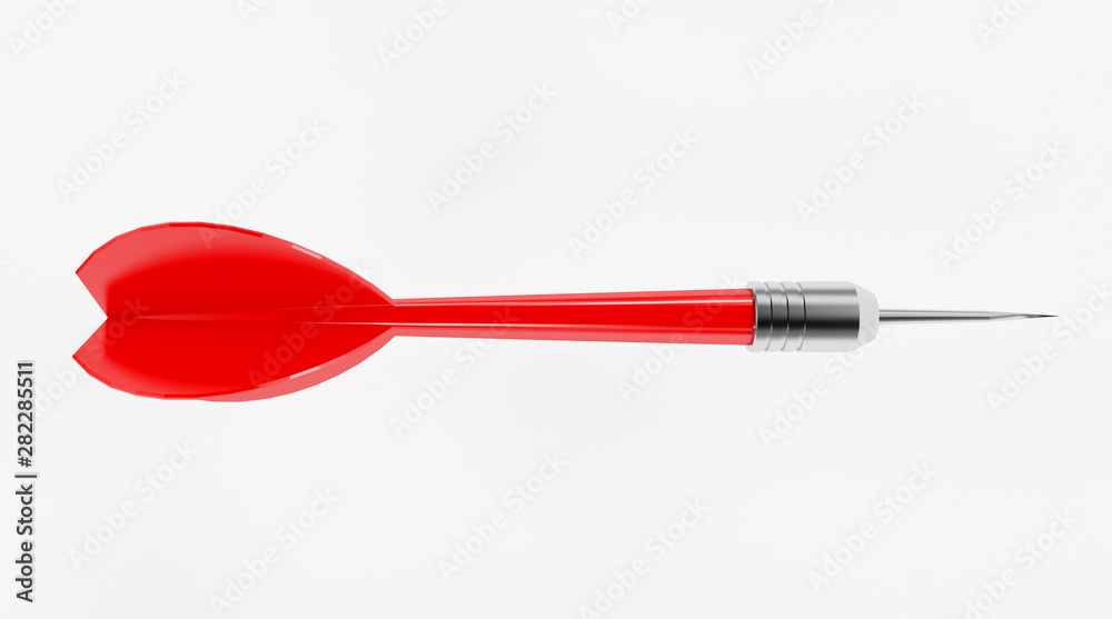 3d rendering. target with a dart in the center. Concept of objective attainment. 3d rendering. target with a dart in the center. Concept of objective attainment.