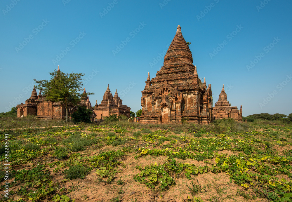 Bagan temple made with red bricks