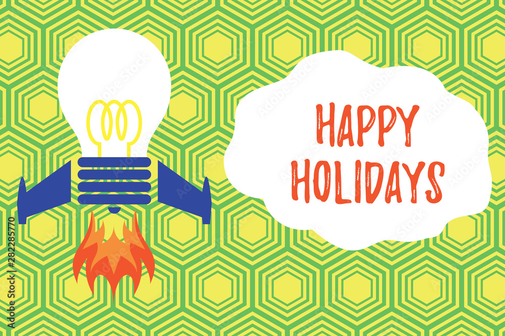 Handwriting text writing Happy Holidays. Conceptual photo Made a short ...