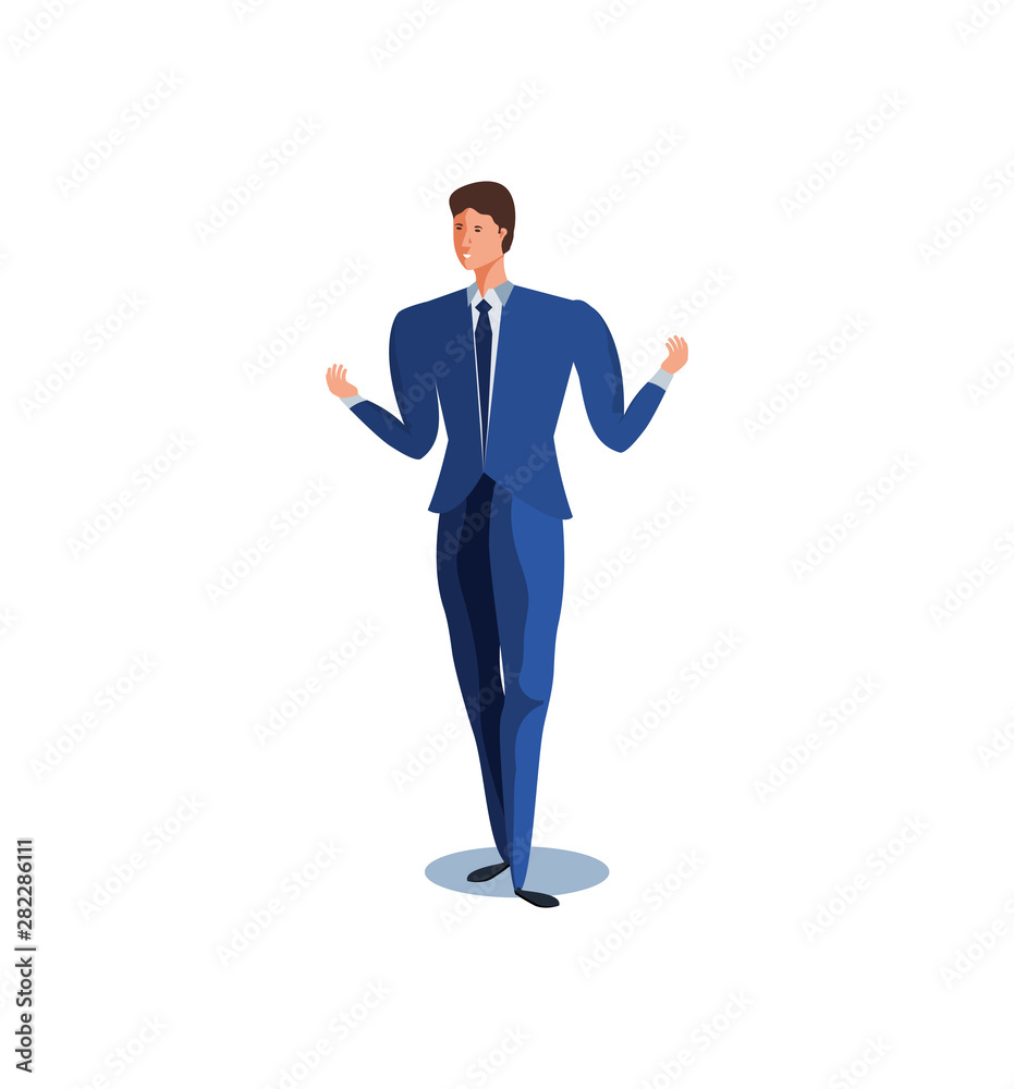 Fototapeta premium business man elegant avatar character