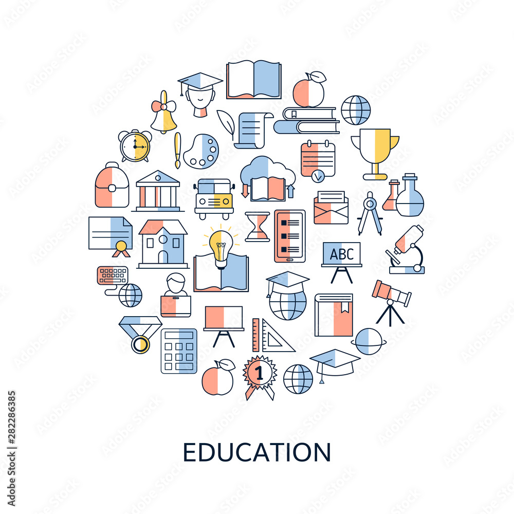 Education design concept. Education design concept.