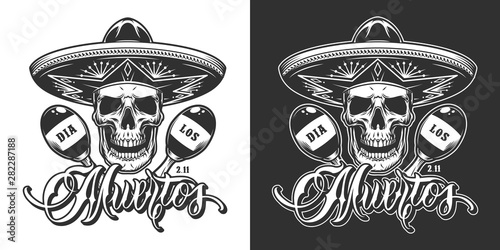 Mexican Day of Dead vintage print