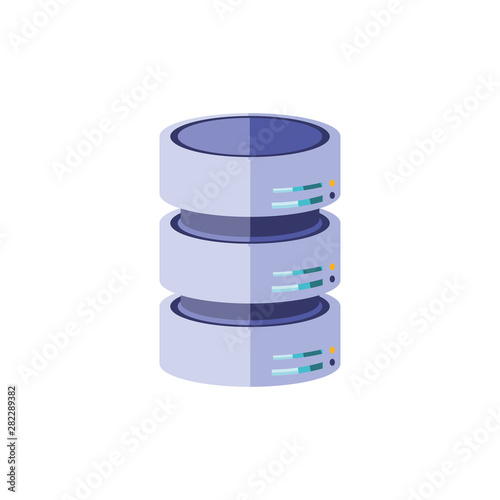 data center disks isolated icon