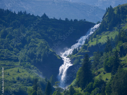Wild steam in the Tyrol Alps mountains in Austria, at the ferleiten Park © Milos