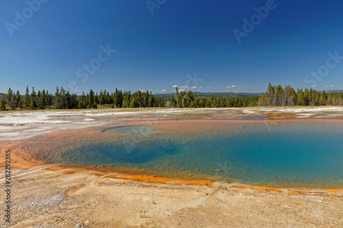 Turquoise Pool near Grand Prismatic Spring in the Yellowstone National Park