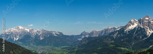 Panorama view at Maria Alm am Steinernen Meer in Austria