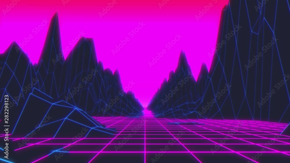 80s Retro Futurism Background (Loop) Stock Video | Adobe Stock