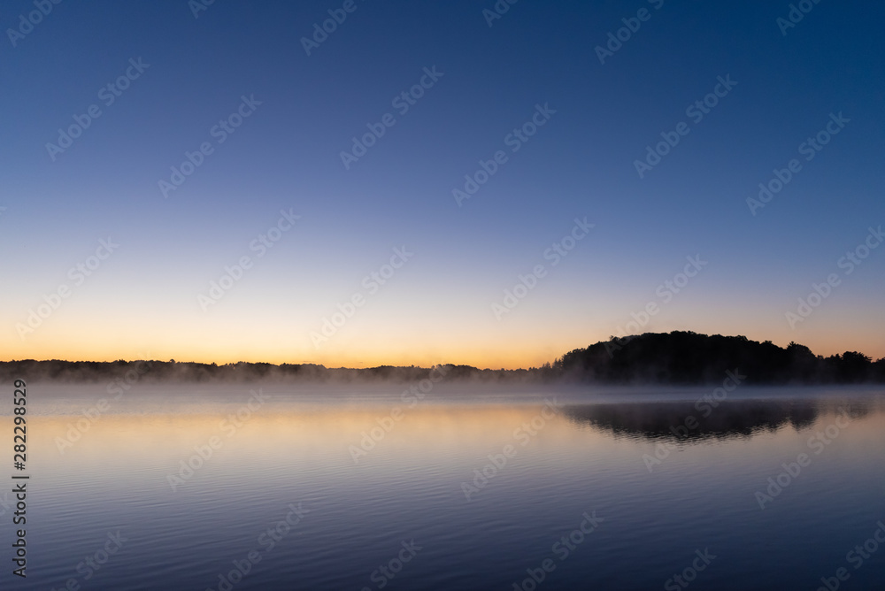 Sunrise Fog on the Lake