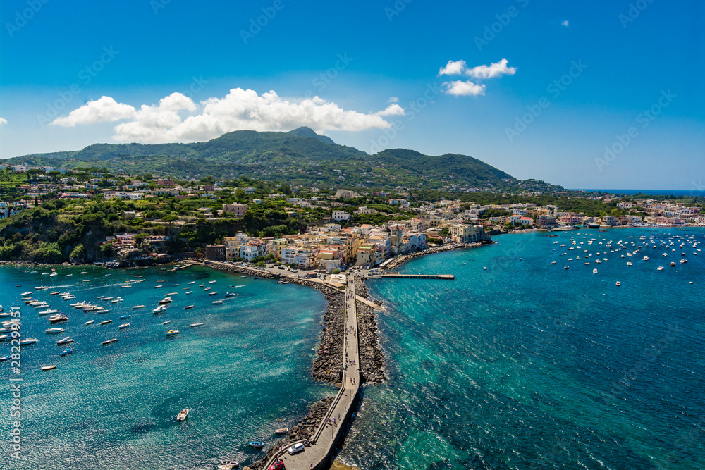 Obraz premium Amazing cityscape of Ischia Ponte, Ischia island, Italy