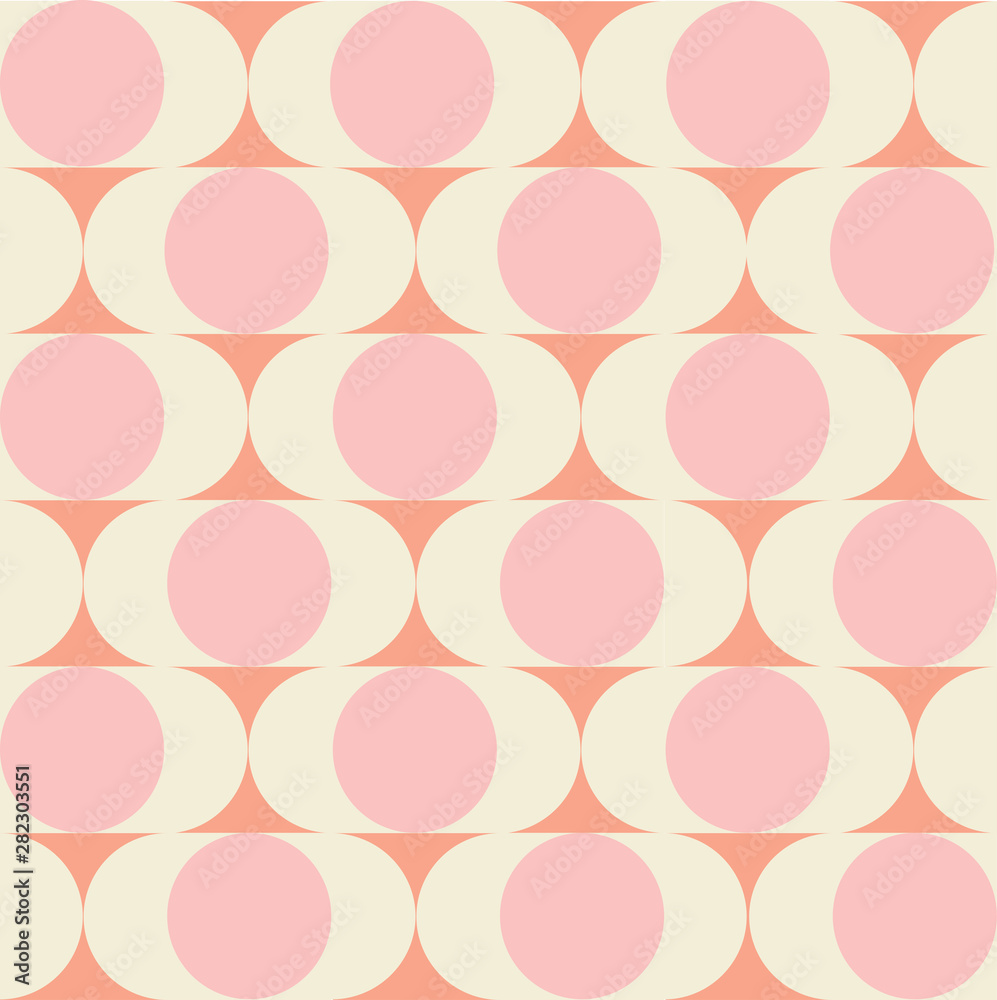 geometric mid century modern style seamless pattern. vector abstract floral  background  print. 