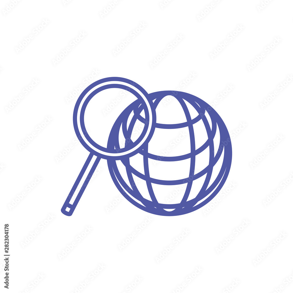sphere browser with search magnifying glass sphere browser with search magnifying glass