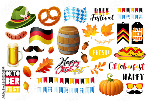 Set of Oktoberfest vector design elements. Vector EPS 10