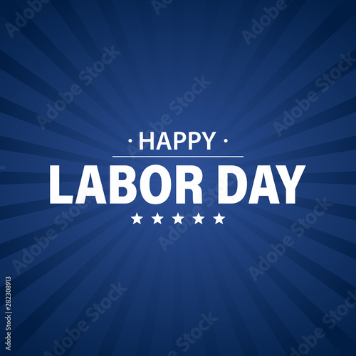 Labor day holiday banner. Happy labor day greeting card. USA flag. United States of America. Work, job. Vector illustration.