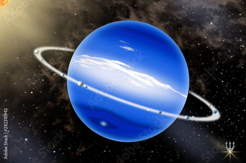 Fototapeta Naklejka Na Ścianę i Meble -  Neptune - an eighth planet of the solar system