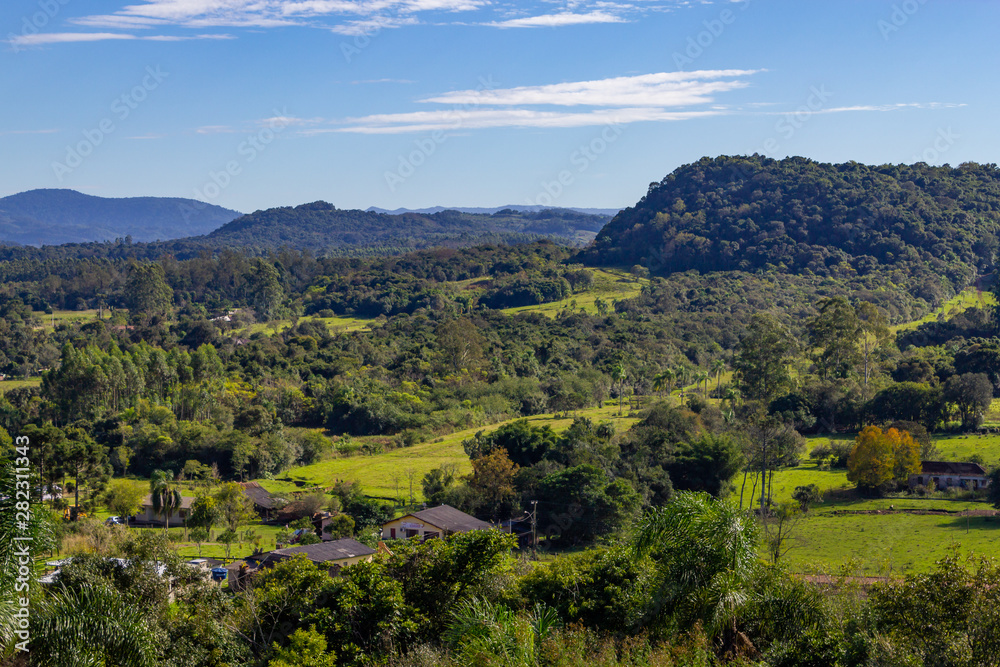Forest, mountains and farms in Santa Cruz do Sul